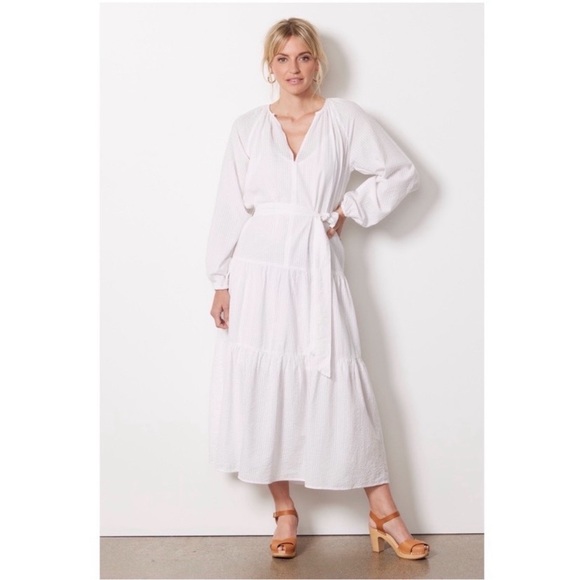 Roan + Ryan Josephine Tiered Long Sleeve Maxi Dress Size Small - Picture 2 of 15